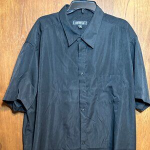Black Short Sleeve Polo 3XL Ribbed Shirt